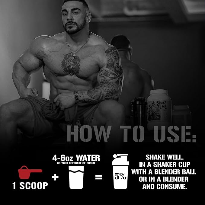 5% Nutrition Rich Piana Shake Time | 24g Animal Based Protein Drink | Grass-Fed Beef Isolate Chicken Whole Egg | No Sugar or Soy (Birthday Cake)
