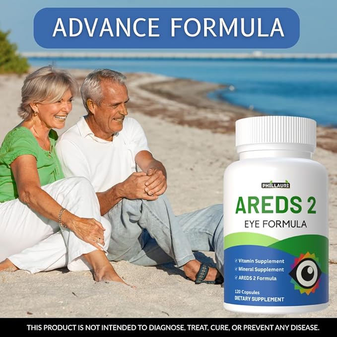 Areds 2 | Eye Care Supplement | Advanced Eye Vitamin Supplement | Eye Capsules for Men &amp Women 240 Capsules (Pack 2)