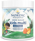 Nordic Naturals Zero Sugar Kids Multi Gummies Orange Lemon - 120 Gummies - Great-Tasting Multivitamin for Ages 4+ - Supports Growth &amp Development - Non-GMO Vegetarian - 30 Servings