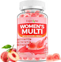 Women’s Multivitamin Chewable Gummies: Sugar Free Natural Vegan Vitamins Supplement Plus D3 K2 B9 B12 Biotin Iron Zinc Omega - Daily Energy Hair Immune Health Support for Work Women(60Count)
