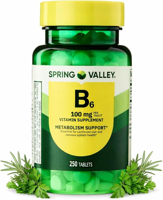 Vitamin B6 Dietary Supplement Tablets 100 mg per Tablet 250 Count
