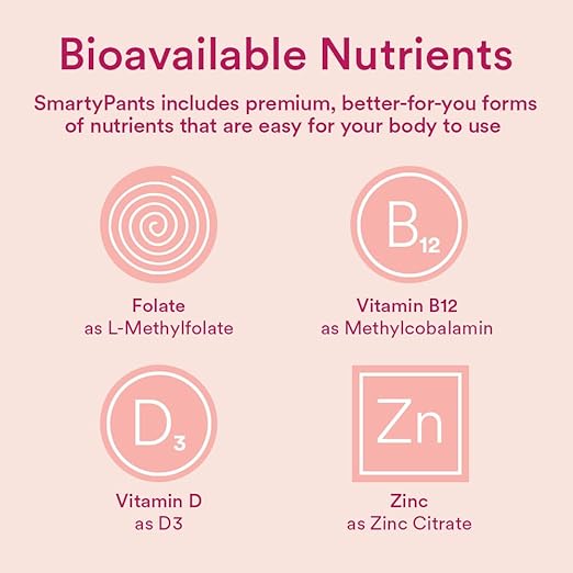 SmartyPants Women's Multivitamin Gummies: Omega 3 Fish Oil (EPA/DHA) Methylfolate CoQ10 Vitamin D3 C Vitamin B12 B6 A K &amp Zinc Inositol Gluten Free (30 Day Supply) 180 Count (Pack of 2