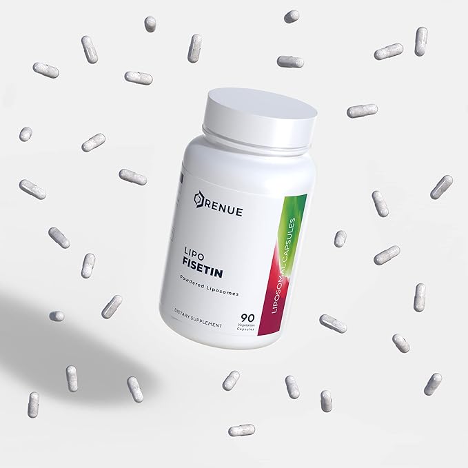 Renue By Science Fisetin | 90 Liposomal Fisetin Supplements - 150mg Fisetin per Serving | Senolytic Supplements | Bioavailable Formula for Increased Absorption | Non-GMO &amp Made in The USA