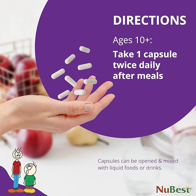 NuBest Bundle Tall 10+ 60 Capsules Tall Kids 60 Chewable Tablets | Height Growth Support for Kids &amp Teens | Calcium Vitamins D3 K2 Collagen &amp Herbs