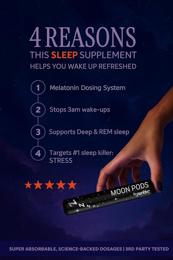 Melatonin Diffuser for Sleep Support – Natural Sleep Aid &amp Stress Relief Diffuser – Nicotine-Free Non-Habit Forming – Reusable &amp Portable Melatonin Diffuser – Lavender &amp Chamomile Aroma