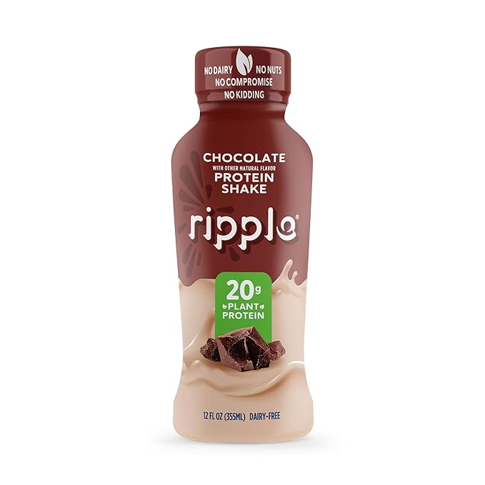 Ripple 12 oz Protein Shakes (12 Fl Oz (Pack of 12) Variety Pack (Chocolate and Vanilla))