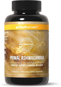 Primal Harvest Ashwagandha Supplement with 5 Mushroom Extracts: Lion’s Mane Reishi Cordyceps Turkey Tail &amp Maitake for Immune Support &amp Cognitive Health