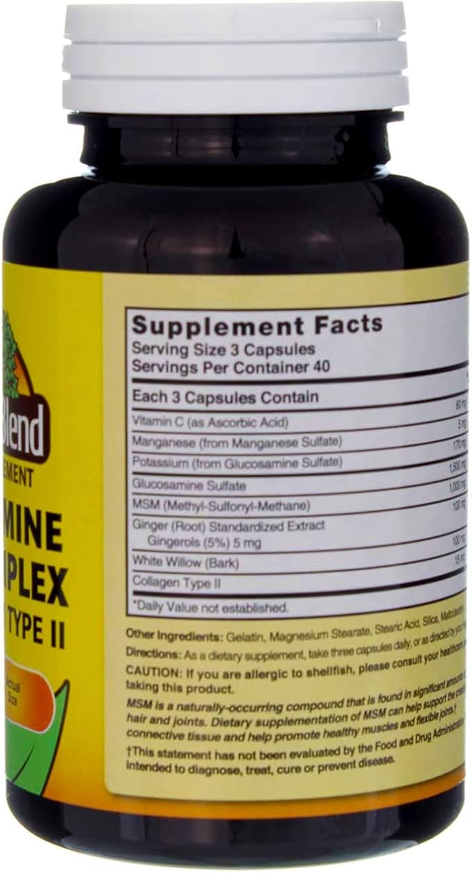Nature's Blend Glucosamine/MSM Complex Capsules - 120 ct Pack of 5