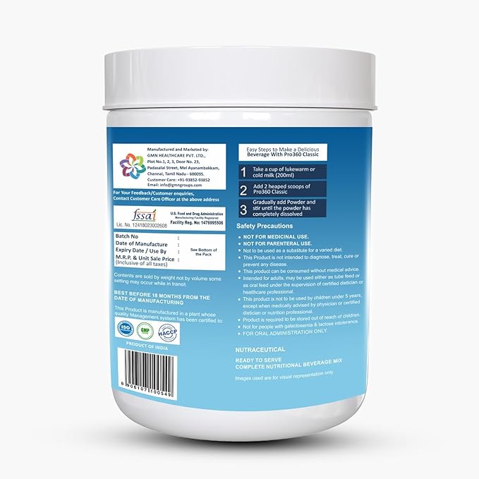 Classic Daily Wellness Protein Supplement Family Nutrition Powder for Men and Women - 400G (Vanilla Delight)