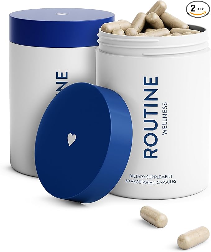 Routine Wellness Hair Growth Supplement – CLINICALLY Tested Thicker Fuller-Looking Hair Support with Biotin &amp Key Nutrients Vegetarian &amp Gluten-Free Vitamins - 2 Bottles 60 Day Supply
