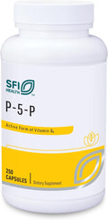 Klaire Labs SFI Health P-5-P - 30 Milligrams of Bioactive Vitamin B6 Pyridoxal-5-Phosphate for Metabolic &amp Liver Support Hypoallergenic (250 Capsules)