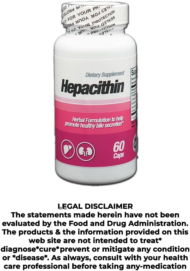 Hepacithin Herbal Liver Support – Promotes Healthy Bile Secretion &amp Digestive Detox