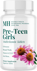 Michael's Health Naturopathic Programs Pre-Teen Girls - 120 Vegetarian Tablets - Daily Multivitamin for Healthy Growth &amp Development - Kosher - 60 Servings