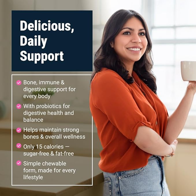 BariatricPal Sugar-Free Calcium Citrate Soft Chews | 500mg with Vitamin D &amp Probiotics | Piña Colada | 90 Count (1 Month Supply)