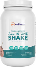 Reignite Wellness by JJ Virgin | Chocolate Paleo-Inspired All-in-One Shake | Gluten Free + Dairy Free Protein Powder | Contains 20G of Beef Protein with Vitamins Minerals Amino Acids | 30 Servings