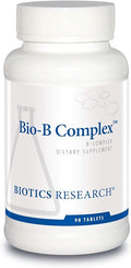Biotics Research Bio B Complex High Potency B-Complex with Folate and Vitamins B2 B6 and B12 for Energy Production Supports Cardiovascular Function metabolic Pathways Brain Health 90 Tabs