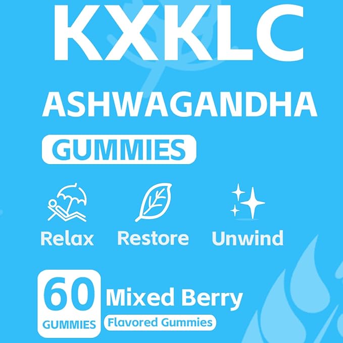 Organic Ashwagandha Gummies 2500mg with Maca Root &amp L-Theanine | Plant-Based Adaptogen Blend | USDA Organic Non-GMO Verified | Mixed Berry Flavor (120Count-2Pack)