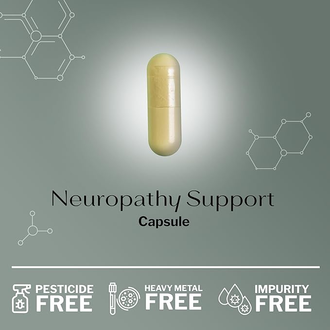 SugarMD Neuropathy Support Supplement – 180 Nerve Supplement Capsules with Alpha Lipoic Acid Benfotiamine &amp Vitamin D3 B6 B12 - Nerve Support for Feet Hands Fingers &amp Legs - 90 Day Supply