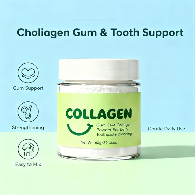 Collagen Powder for Gums Collagens Tooth Powder Smile Strengthening Collagen Powder for Gums and Teeth Hydroxyapatite Toothpaste Care Powders Protect Gum (2)
