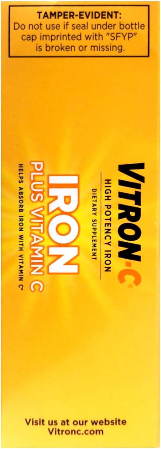 Vitron-C High Potency Iron Supplement with Vitamin C LimitedQuantity (180 Count Total)