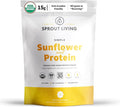 Sprout Living Simple Sunflower Seed Protein Powder 15 Grams Organic Plant Based Protein Powder Without Artificial Sweeteners Non Dairy Non-GMO Vegan Gluten Free Keto Drink Mix (1 Pound)