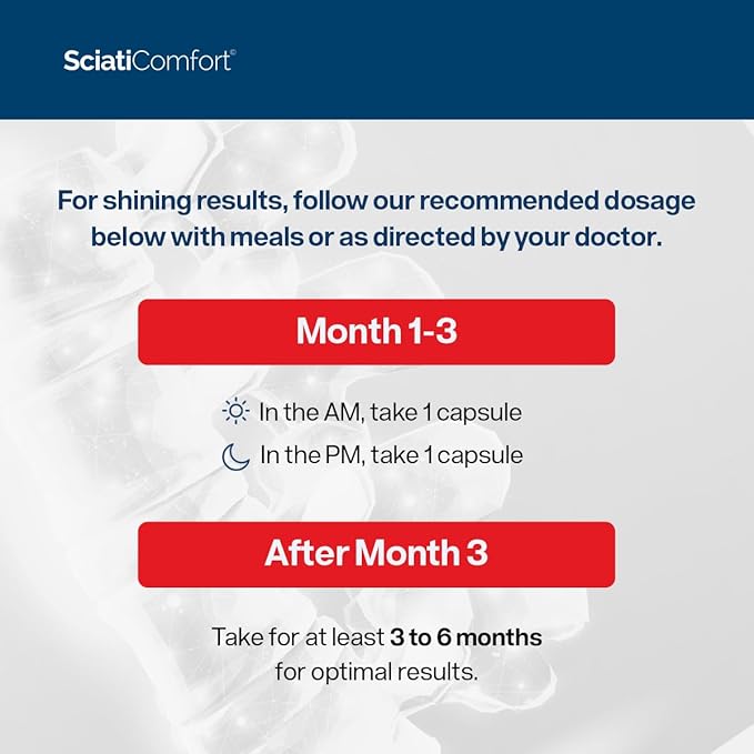 SciatiEase SciatiComfort Spine and Disc Support Supplement Sciatic Nerve Health Support Supplement - VIT D3 K2 Aquamin Calcium Magnesium Type II Collagen Pea (Palm Collagen) - 30 Day Supply