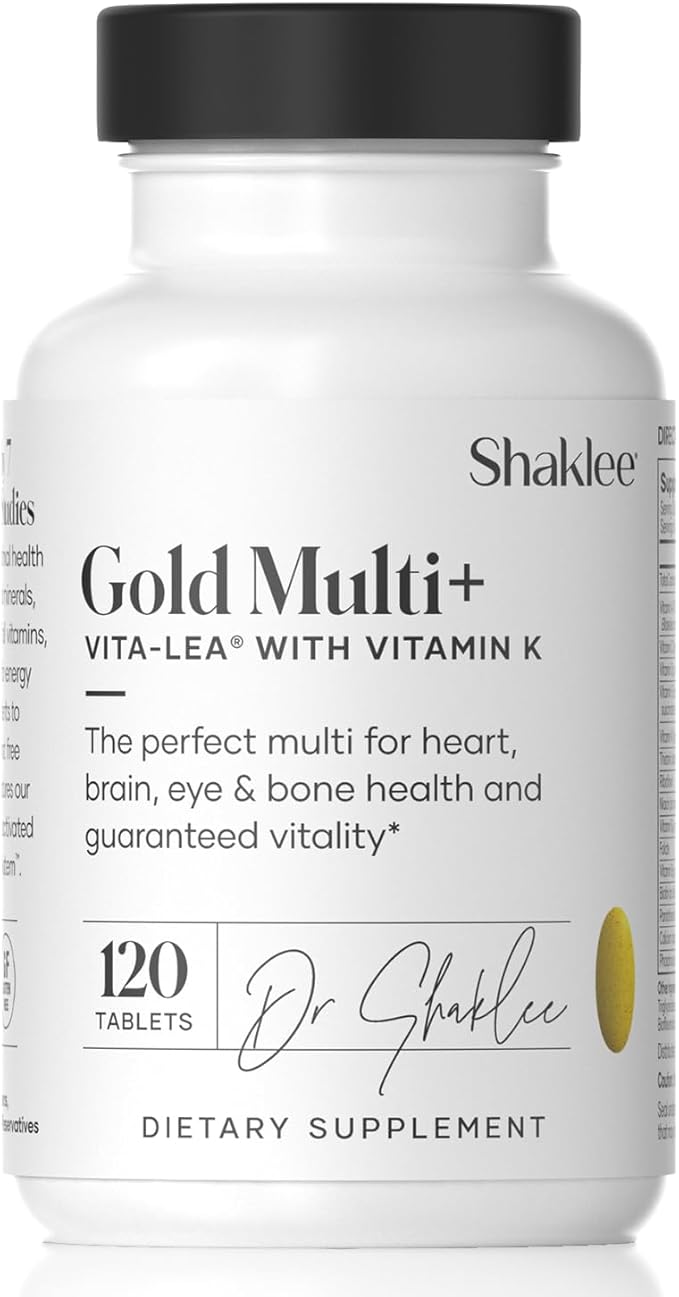 Shaklee Vita-Lea Gold® with Vitamin K for Adults Over 50 - High-Potency Formula for Heart Immune Bone and Joint Health - Supports Physical Energy &amp Healthy Aging - Essential Vitamins - 120 Tabl