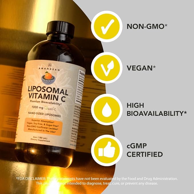 Marine Collagen Powder + Vitamin C - Perfect Skin from Within Combo. Wild-Caught Cod Fish Peptides Liposomal VIT C Liquid 1000mg. Boost Production and Synthesis for Healthy Aging Beauty Wellness.