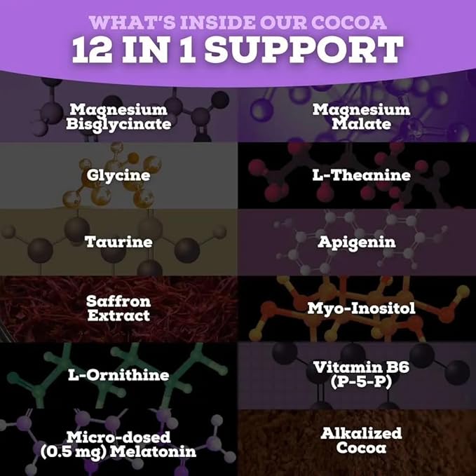 Black Forest Sleepy Hot Cocoa - Magnesium Hot Chocolate Sleepy Cocoa Sleep Powder for Adults with Melatonin &amp L-Theanine - Natural Sleep Drink Mix for Deep Sleep &amp Relaxation Sleep Powder 22