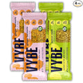 Vybe Snacks Savory Snack Bars – Ginger Garlic &amp Lemon Mint (2 of each) Crunchy &amp Delicious | Zero-Added Sugar Gluten-Free Plant-Based Goodness Keto-Friendly No Artificial Ingredients (Pack