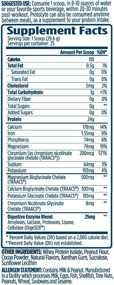 VMI Sports | ProtoLyte Whey Isolate Protein Powder | Low Calorie Whey for Weight Loss and Muscle Gain | Digestive Enzymes | Non-GMO (1.6 lb Chocolate Peant Butter)