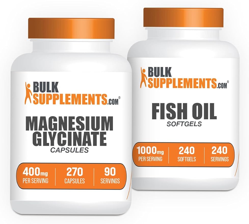 Magnesium Glycinate Capsules 240ct + Fish Oil Softgels 240ct Bundle