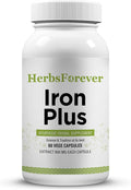 Herbsforever Iron Plus Capsules Supplement Promotes Iron Level 60 Capsules