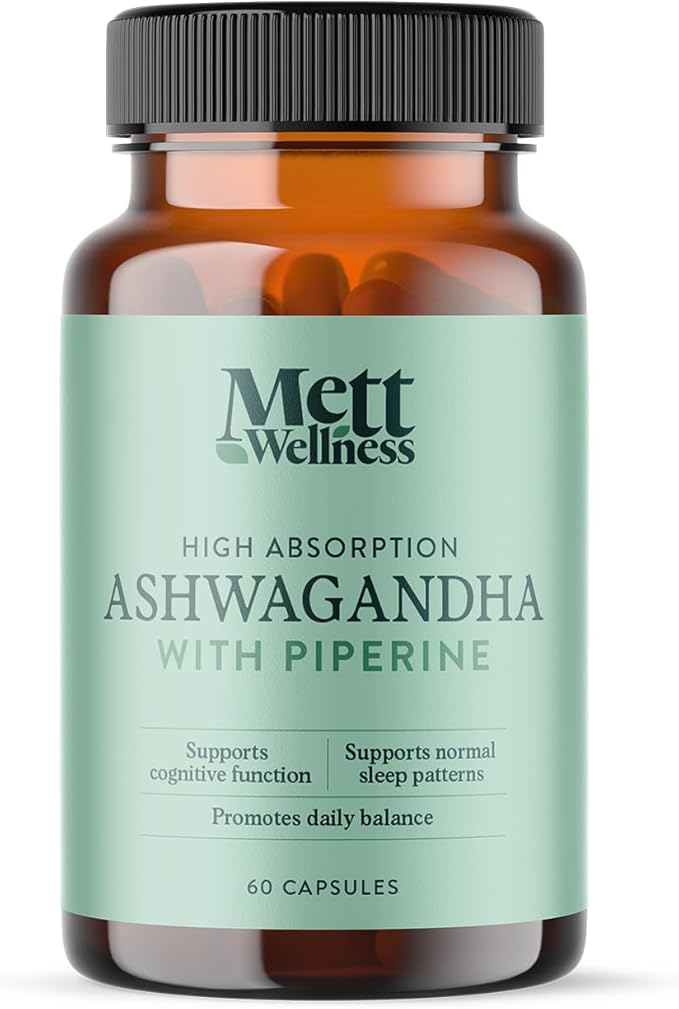 Ashwagandha with Piperine | 60 Capsules | Supports Brain Function Energy &amp Immune Function | Helps Encourage a Sense of Restfulness
