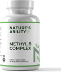 NATURE'S ABILITY Methyl B Complex - Methylated B Vitamins with Folate &amp B12 - Supports MTHFR Energy &amp Metabolism - 30 Vegetarian Capsules