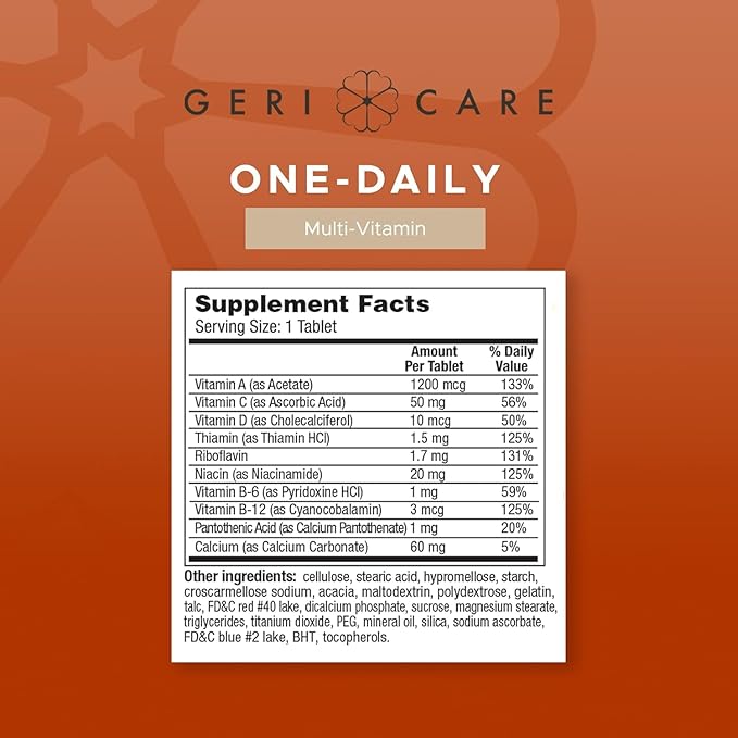 GeriCare Multivitamin Supplement Tablets (Bottle of 1000)