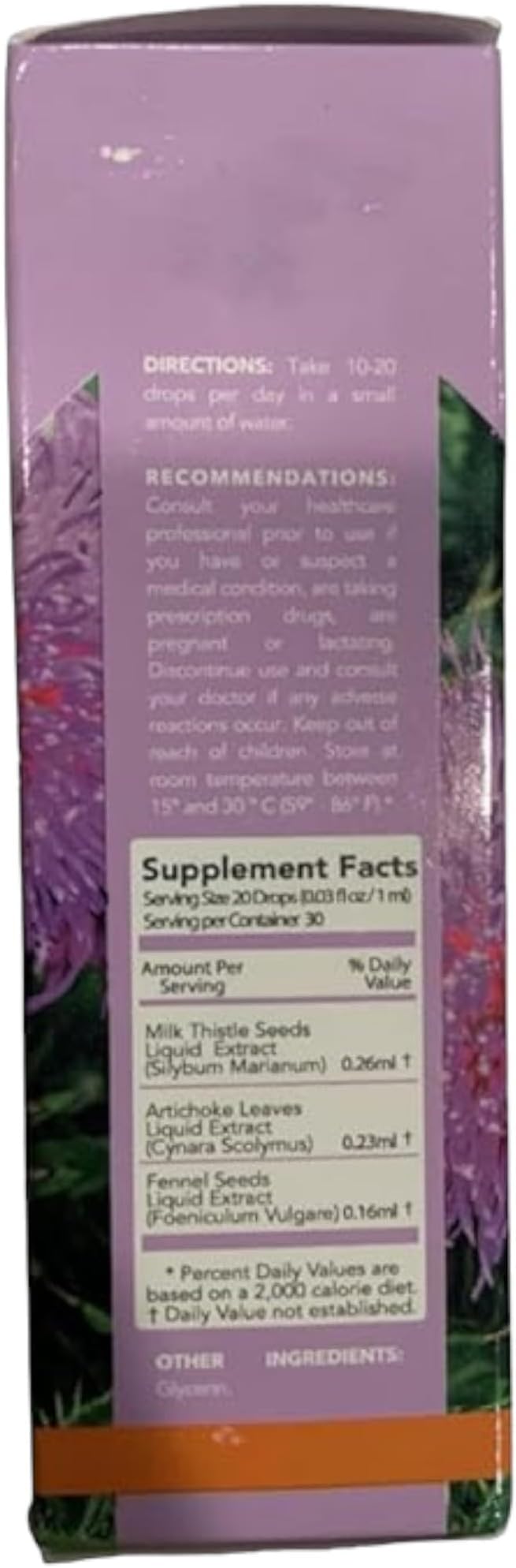 Sheló NABEL Milk Thistle Cardo Mariano DIetarry Suppliment Herbal Liquid Extract in Drops 1 fl oz