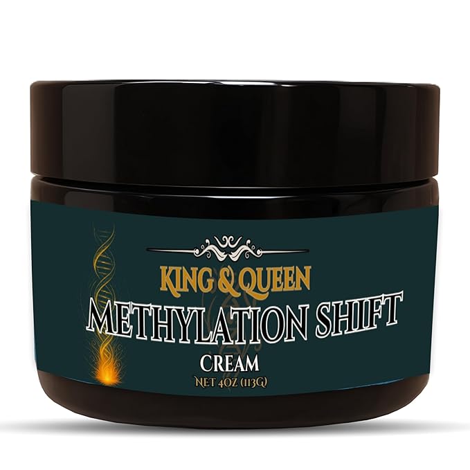 Methylation Support Cream – Vitamin B12 B6 B2 with Zinc Magnesium Tyrosine &amp Selenium | Energy Focus &amp Homocysteine Balance | Methylation Shift 4 oz – King &amp Queen Wellness