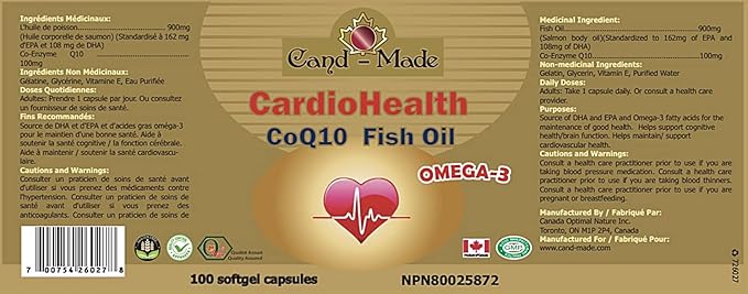 CoQ10+Omega-3 Fish Oil CadioHealth (100)
