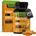 Turmeric Curcumin Supplement with BioPerine &amp Ginger Turmeric Curcumin with Black Pepper 1950mg for Max Absorption Joint Support- Non-GMO Turmeric Supplement Vegan 240 Capsules