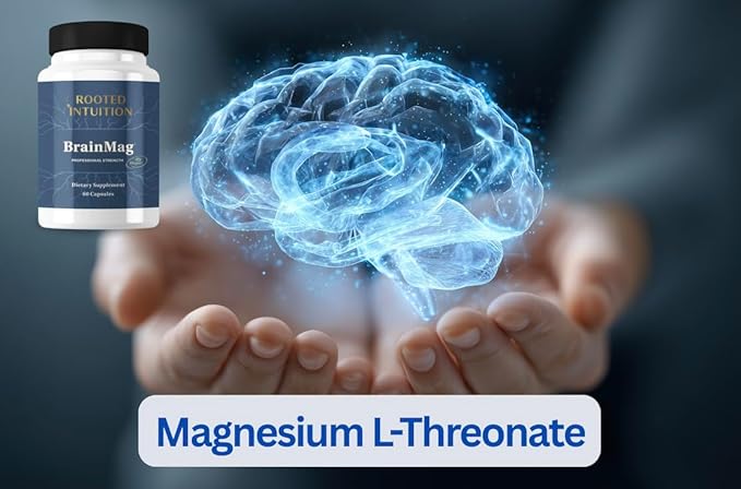 Brain Mag Plus - Magnesium L-Threonate Methylcobalamin &amp Theacrine for Clear Focus Mental Energy &amp Motivation | Non-Habit Forming Stimulant-Free | 60 Capsules