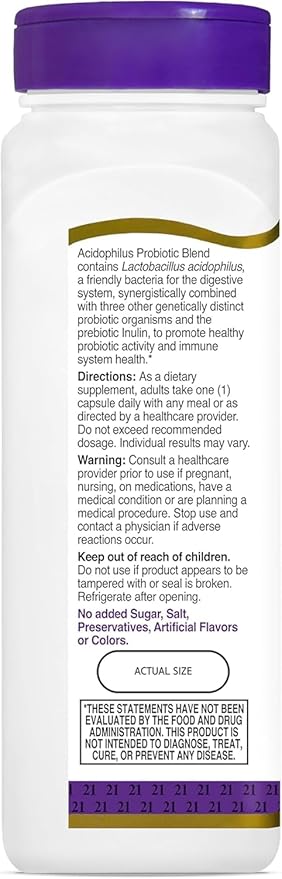 21st Century Acidophilus Probiotic Blend Capsules - 150 ct Pack of 2
