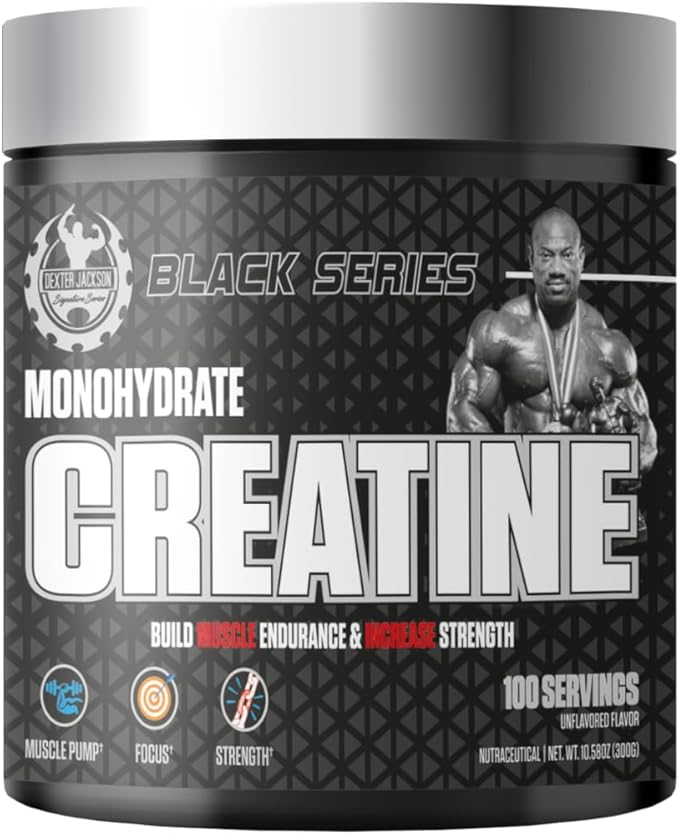 Black Series Monohydrate Creatine | 300g | 100 Servings | Premium Micronized Creatine for Strength Muscle Growth &amp Recovery