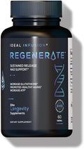 Regenerate Sustained Release Supplement for NAD &amp NR Biosynthesis Boost ATP Elevate NAD+ Increase Glutathione: Cardiovascular Health &amp Muscle Vitality (60 Servings) Vegan - NMN Alernative