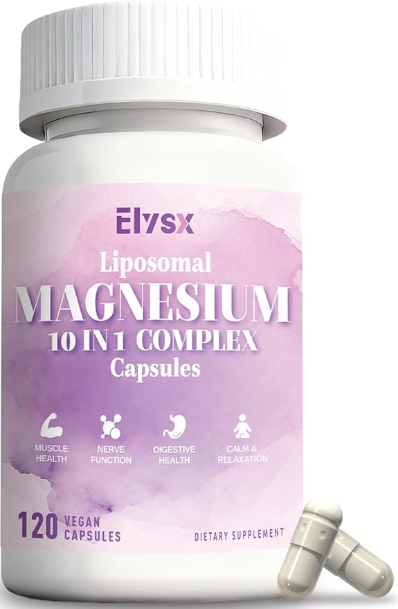 10 in 1 Magnesium 500mg Complex Capsule Magnesium for Women with L-theanine Acetyl-L-Carnitine R-Alpha Lipoic Acid Coq 10 B6 D3 &amp K2 Digestive Health Muscle &amp Nerve Sleep Vegan 120