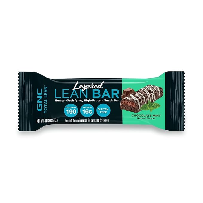 GNC Total Lean Layered Lean Bar - Chocolate Mint (9 Bars)