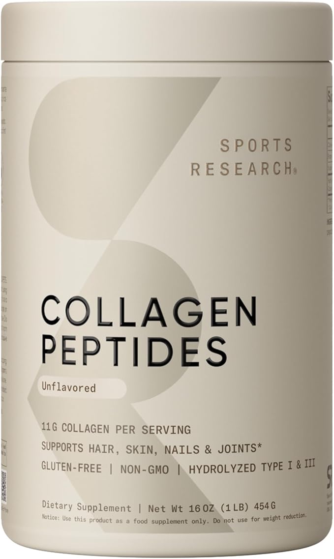 Sports Research® Supplements Pack - Creatine Monohydrate + Vegan D3 5000iu with Vitamin K2 100mg + Collagen Peptides for Women &amp Men