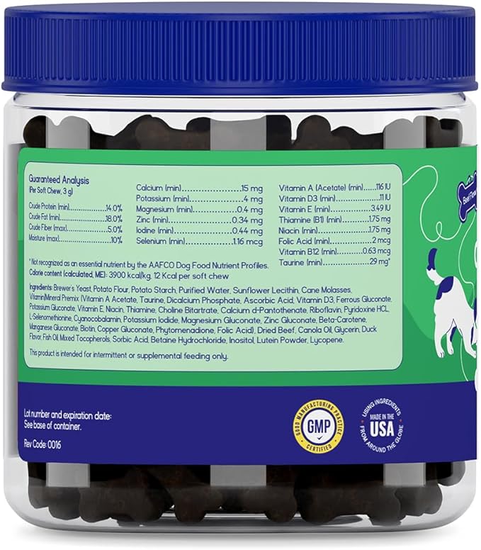 PupGrade Daily Multivitamin for Dogs – All-in-One Supplement with Omega Fish Oil Vitamins A C D E &amp B Complex for Everyday Health – 30 Soft Chews