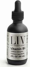 LIV Liquid Vitamin B6 (Pyridoxal-5-Phosphate) 50 mg per Serving – Fast-Absorbing Liquid Drops – 2 fl oz (60 mL)