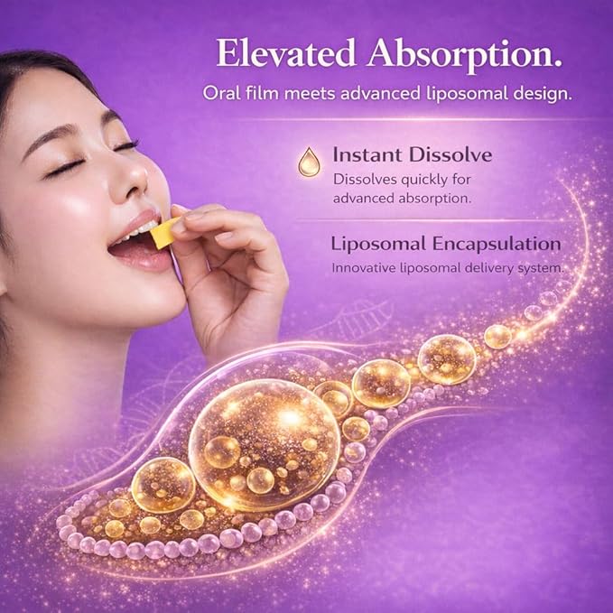 Dr. Lean Liposomal Glutathione – Hypercelle Max Strips with Milk Thistle Collagen &amp Hyaluronic Acid | Fast-Melt ODF Antioxidant Skin &amp Liver Support K-Beauty Made in Korea